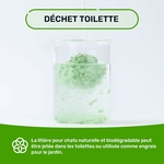 Litière écologique jetable dans les toilettes, respectueuse de l’environnement