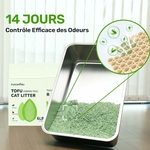 Nettoyage facile de la litière tofu avec blocs solides