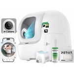 Litière autonettoyante grand volume 76L avec système anti-odeurs triple protection