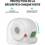 Bac à litière intelligent grand espace adapté à grands chats et foyers multi-chats