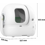 Bac à litière autonettoyant silencieux 35dB avec sécurité anti-pincement pour chats