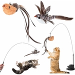 Canne à pêche pour chat