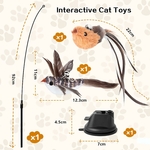 Ensemble de 4 pièces jouet interactif chat AiQInu.