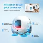 Application CATLINK affichant les statistiques de passage de plusieurs chats.