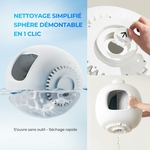 Bac à litière CATLINK ouvert, visible avec l’intérieur grande capacité.