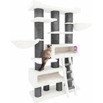 Arbre à chat XXL Petrebels Siberian 200 Off White pour grands chats Maine Coon.
