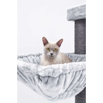 Chat Maine Coon allongé dans le hamac XL suspendu gris.
