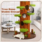 Meuble arbre à chat à niche multi-niveaux avec tapis à griffer amovible