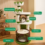 Plateforme douillette de l’arbre à chat YIORYO pour sieste et observation fenêtre
