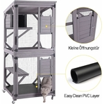 Cage Catio sur roulettes grand espace design moderne