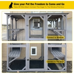 Grande porte d’entrée pour accès facile au catio