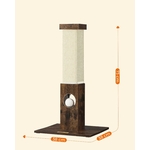 protection meubles griffoir chat design marron rustique