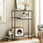 Maison pour chat 2 en 1 avec plateforme et déco moderne