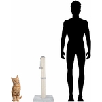 Griffoir pour chat Dimaka en sisal naturel et peluche douce