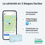 Collier GPS chat Tractive Mini couleur menthe avec suivi en temps réel