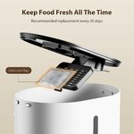 distributeur croquettes chat automatique WiFi DUDUPET 4L blanc minimaliste
