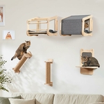chat perché sur lit de mur d’escalade LitaiL