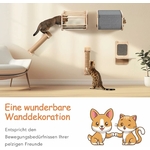 lit mural pour chat avec coussin amovible lavable