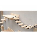 Kit d’escalade mural modulable style traditionnel marron