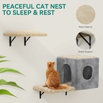 Maison murale pour chat avec coussin doux lavable