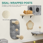 Plateforme rembourrée murale pour chat confortable et durable