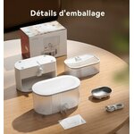 fontaine à eau chat sans fil FEELNEEDY inox blanc 3.5L