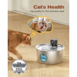 Fontaine silencieuse à pile pour chat intérieur