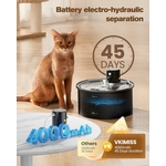 Fontaine à eau noire design moderne pour chat et chien