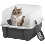 Bac à litière confortable et pratique pour chats et lapins