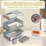grande maison de toilette pour chat facile à nettoyer inox