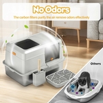 maison de toilette chat Bartuke en acier inoxydable gris foncé._AC_SL1500_