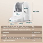 Litière autonettoyante pour grand chat RNRN V1 Max 70L