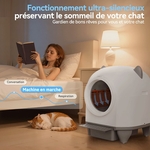 Litière chat autonettoyante XXL TRIUMPHKEY aux oreilles de chat, convivialité et design