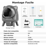 Litière autonettoyante Amicura Cura X1 pour chat avec application connectée