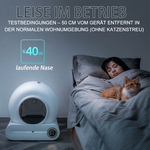 Litière autonettoyante XXL GESEILAY blanche pour grands chats