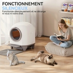 Litière autonettoyante XXL TRIUMPHKEY connectée pour plusieurs chats