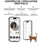 Bac à litière pour chat intelligent avec suivi santé IA.