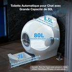 Bac à litière intelligent avec recharge automatique de litière tofu