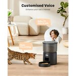 distributeur programmable chat noir grande capacité 3 litres