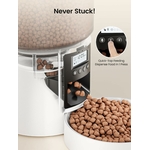 distributeur croquettes automatique 4L blanc avec minuterie pour chat