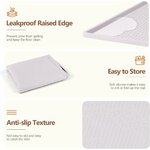 Tapis étanche silicone blanc pour bacs à litière chat