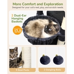 grande plateforme rembourrée en éventail pour gros chats