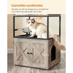 Vue d’ensemble arbre à chat design avec maison intégrée