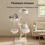 Griffoir colonne sisal naturel pour arbre à chat Fudajo