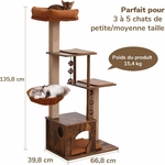 grand arbre à chat robuste avec structure en bois