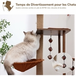 arbre à chat FUKUMARU moderne en bois pour chats d’intérieur