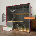 Enclos pliable antirouille pour 1 à 4 chats domestiques