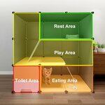 Maison d’intérieur pour chat avec sol en résine confortable
