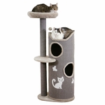 Arbre à chat Kerbl Pet Tiana gris 130 cm avec griffoir en sisal naturel.