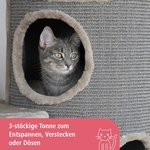 Hamac confortable de l’arbre à chat Tiana Kerbl Pet gris moderne.